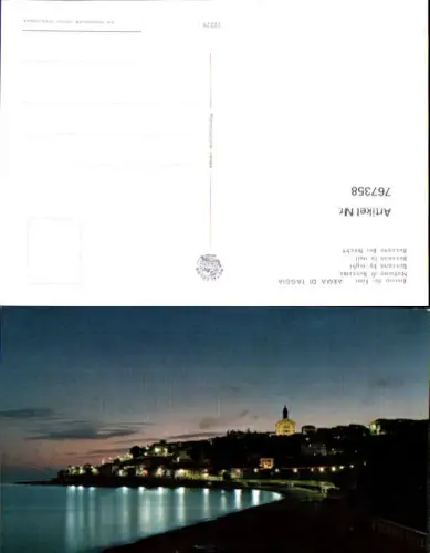 767358 Arma di Taggia Riviera dei Fiori Bussana bei Nacht Provinz Imperia Italy