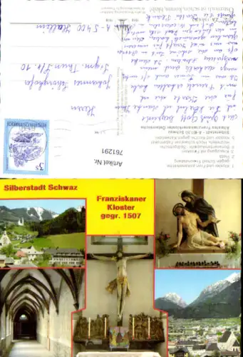 761291 Schwaz Franziskanerkloster Bez. Schwaz