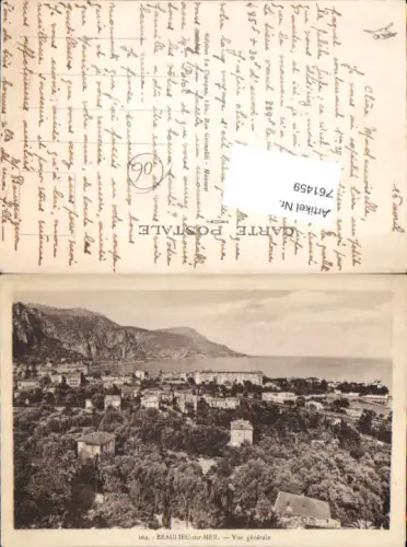 761459 Beaulieu-sur-Mer Vue générale Arrondissement de Nice France