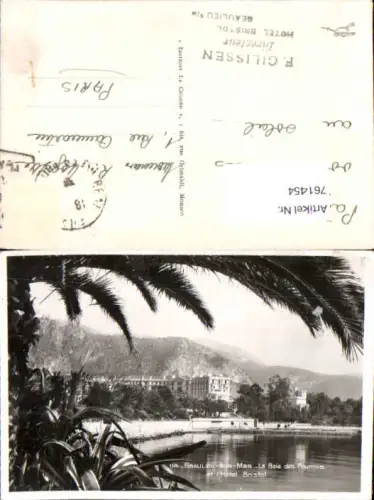 761454 Beaulieu-sur-Mer La Baie des Fourmis l'Hôtel Bristol Alpes-Maritimes France