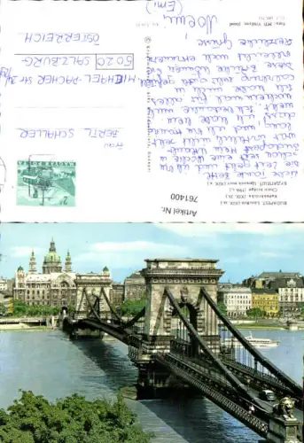 761400 Budapest Lánchíd (Kettenbrücke) Budapest Hungary