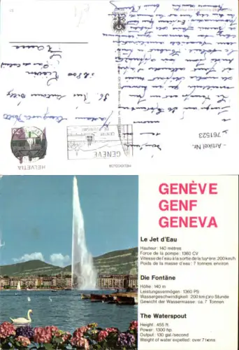 761523 Genf Le Jet d'Eau Genf Switzerland