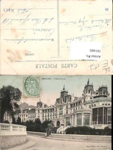 761465 Beaulieu L'Hôtel Bristol Alpes-Maritimes France