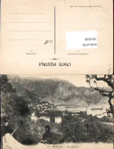 761638 Beaulieu Vue Générale Arrondissement Nice France