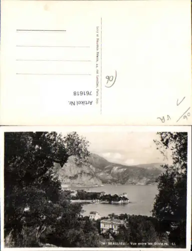 761618 Beaulieu, Vue entre les Oliviers Département Alpes-Maritimes France