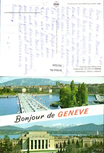 761584 Genf Le pont du Mont-Blanc et le Palais des Nations Genf Switzerland