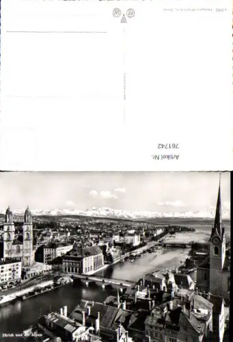 761742 Zürich und die Alpen Bez. Zürich Switzerland