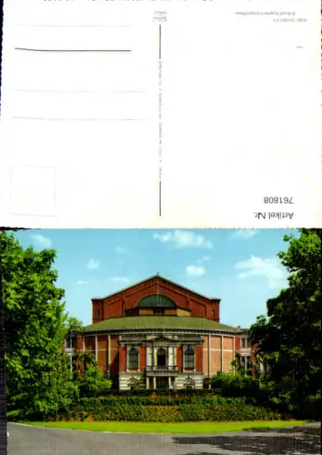 761808 Bayreuth Richard-Wagner-Festspielhaus Reg.-Bez. Oberfranken