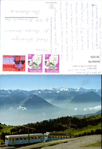 761935 Rigi Blick gegen die Berner Alpen Bezirk Schwyz Switzerland