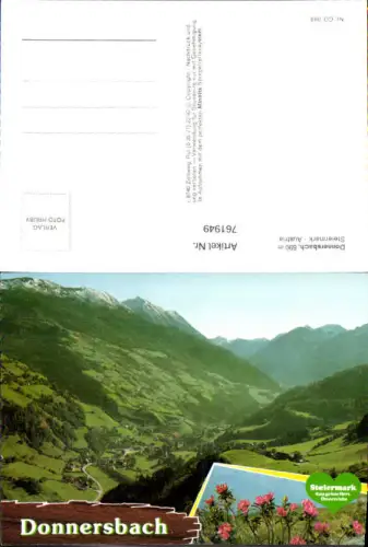 761949 Donnersbach Bez. Liezen Donnersbachwald Steiermark