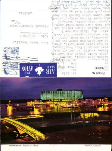 761995 Toronto International Airport At Night Ontario Canada