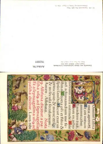 762001 Wien Zierseite aus lateinischem Gebetbuch Wien