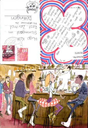 761973 Karikatur Bar Scherz Humor Scherzkarte gel. Döttingen Bez. Zurzach
