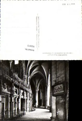 762072 Chartres Intérieur de la Cathédrale - Le Déambulatoire Département Eure-et-Loir France