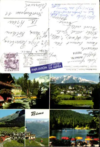 762314 Flims, Waldhaus, Parkplatz, Mit der Signina, Flims Dorf Casons, Caumasee Graubünden Switzerland