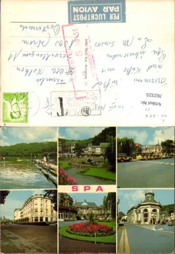 762325 Spa Arr. Verviers Belgium Nachgebühr Stempel Wien 1090