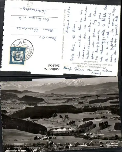269505,Großholzleute Isny Totale Blick v. Schwarzen Grat a. d. Schweizer Alpsteingebirge
