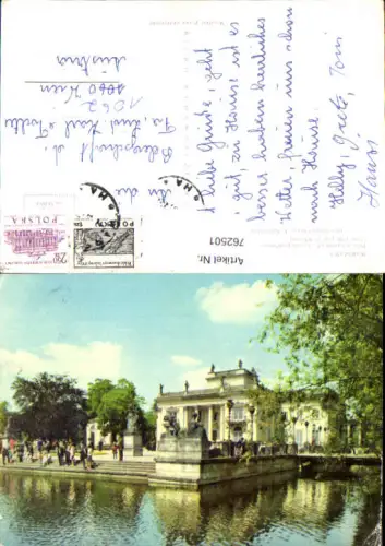 762501 Warschau (Warszawa), Łazienki-Park Palast auf dem Wasser Warschau Poland