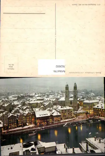 762692 Zürich Limmatquai Grossmünster Zürich Switzerland