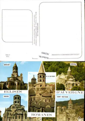 762965 Eglises Romanes d'Auvergne (Brioude, Issoire, Orcival, Saint-Nectaire, N.D. du Port) Auvergne France