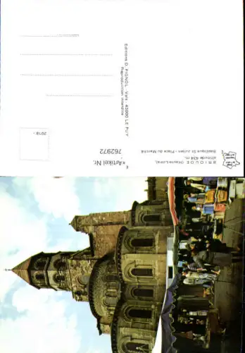 762972 Brioude Basilique St Julien - Place du Marché Haute-Loire France
