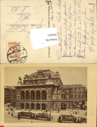 763021 Wien Staatsoper Oper Straßenbahn gel Hilm Kematen
