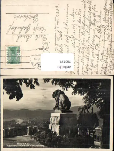 763123 Graz Hackherdenkmal Schlossberg pub Strohschneider