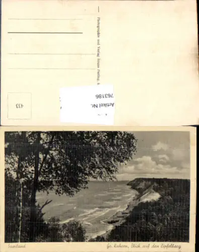 763186 Groß Kuhren Samland Blick auf den Zipfelberg LK Samland