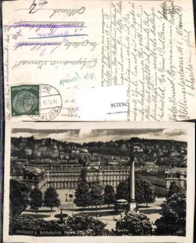 763236 Stuttgart Schloßplatz, Neues Schloß Irrläufer Bergen