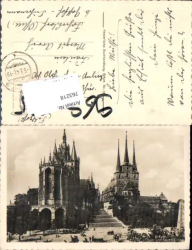 763218 Erfurt Dom Severikirche Erfurt Feldpost Fohnsdorf