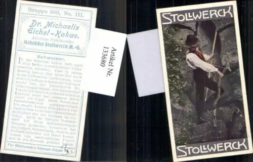 133680,Stollwerck Sammelbild 330-3 Schweizer Tracht