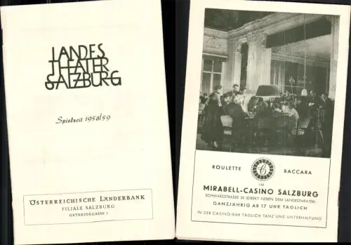 653878,Programmheft Salzburg Landestheater Theater Programm 1958/59