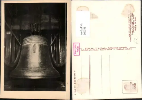369391,Erfurt Dom Kirche Große Glocke Gloriosa
