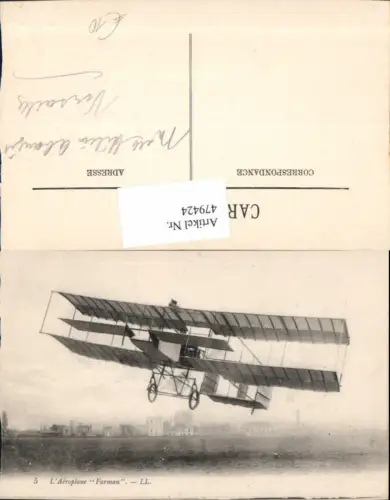 479424,L Aeroplane Farman Segelflugzeug Flugzeug Aviatik