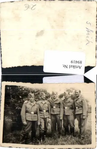 89419,Foto Wehrmacht Soldaten Uniform Gruppenfoto Gürtel