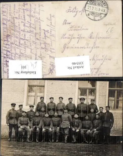 339346,Foto Ak WW1 Soldaten Uniform Gruppenbild