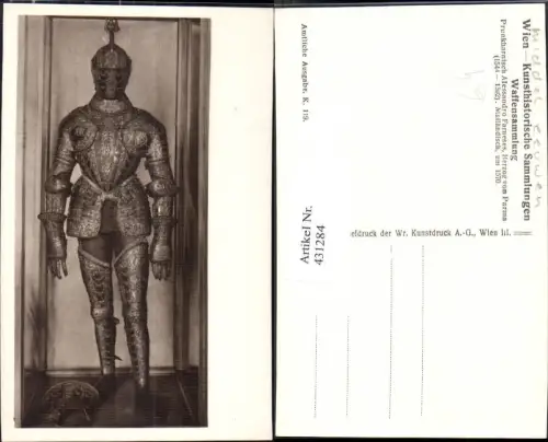 431284,Prunkharnisch Alessandro Farneses Ritter Rüstung Wien Waffensammlung Mittelalter Geschichte