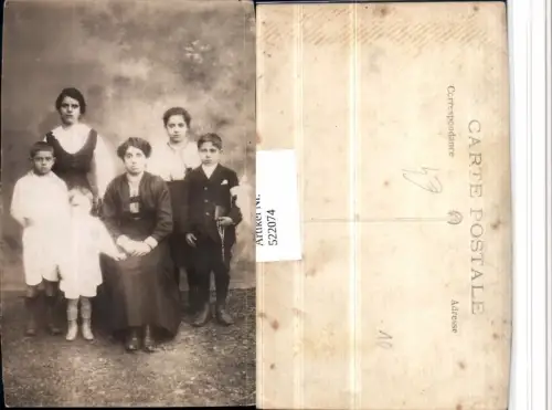 522074,Familie Mutter m. Kinder Bibel Rosenkranz