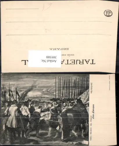 389300,Künstler Ak Velazquez Las Lanzas 19 Jahrhundert