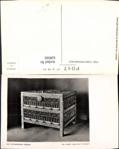 628502,Tutankhamen An Ivory and Gilt Casket Truhe Kiste Ägypten Egypt
