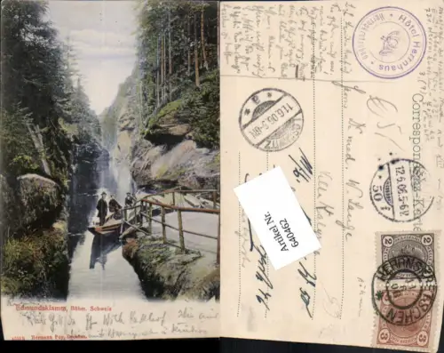 640462,Böhmische Schweiz Hrensko Herrnskretschen Edmundsklamm pub Poy 4505 b