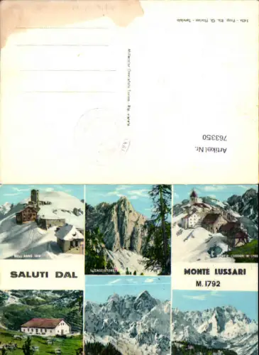 763350 Monte Lussari Tarvisio Tarvis Luschariberg Provinz Udine Italy