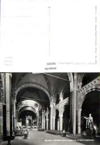 763325 Mailand Interno della Basilica di Sant'Ambrogio Milano Italy