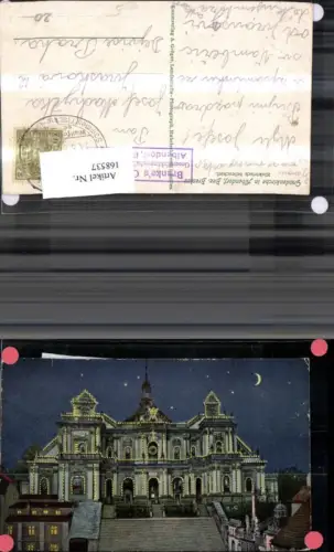 168537,Gnadenkirche i. Albendorf Wambierzyce Bez. Breslau Elektrisch beleuchtet Nachtansicht