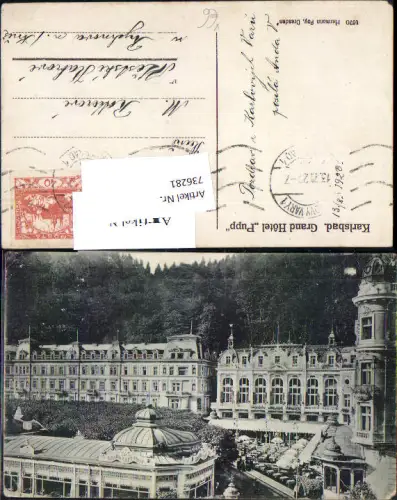 736281 Karlsbad Karlovy Vary Grand Hotel Pupp Böhmen gel Mestski Hrabova Ostrov