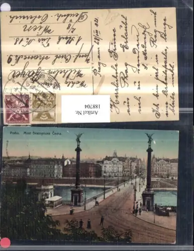 188704,Prag Praha Most Svatopluka Cecha Straßenansicht Säule