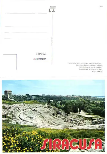 763425 Siracusa Griechisches Theater und Panorama Provinz Syrakus Italy