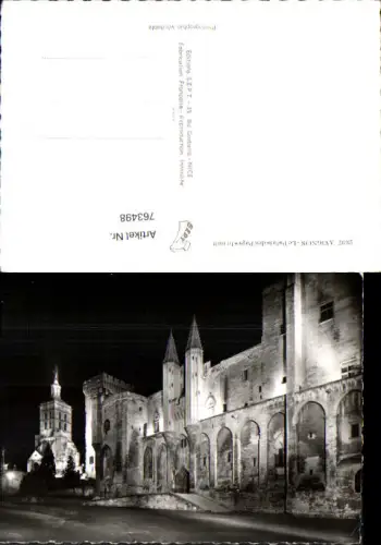 763498 Avignon Le Palais des Papes la nuit Département Vaucluse France