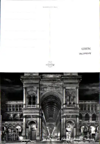 763923 Milano Entrata Galleria - Notturno Mailand Italy
