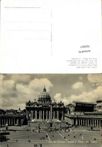 763957 Città del Vaticano Piazza S. Pietro Basilica Vatikan Vatican City